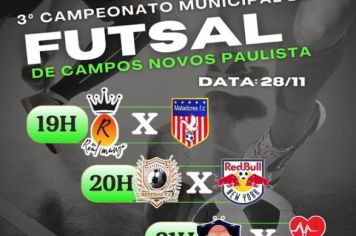 3º Campeonato Municipal de Futsal de Campos Novos Paulista 