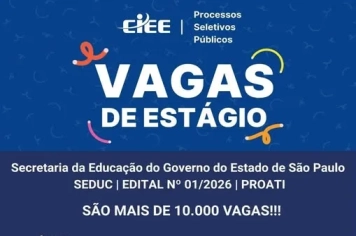 VAGAS DE ESTÁGIO – ATENÇÃO, ESTUDANTES!