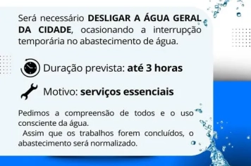 Interrupção Temporária no Abastecimento de Água
