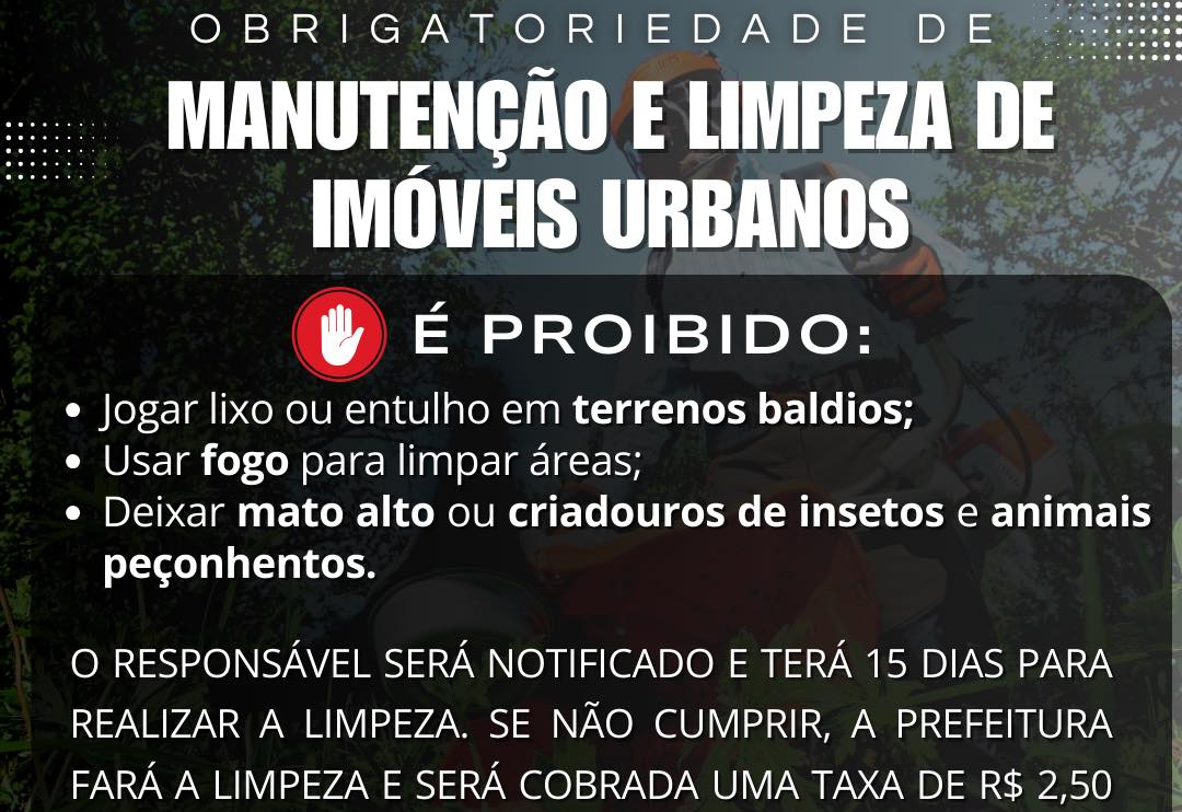 Nova Lei Municipal Exige Limpeza de Terrenos em Campos Novos Paulista