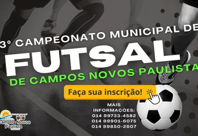 3º Campeonato Municipal de Futsal de Campos Novos Paulista 