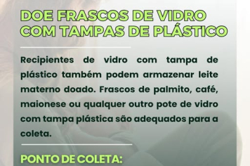 Doe frascos de vidro e salve vidas