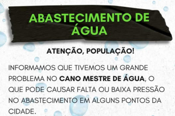 Aviso de Abastecimento de Água