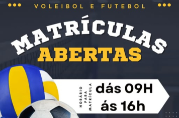 Matrículas abertas para modalidades esportivas em Campos Novos Paulista