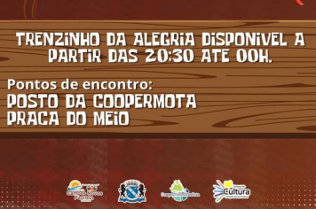 Trenzinho da Alegria na Festa Junina!