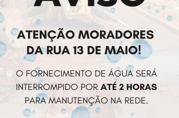 Interrupção Temporária no Abastecimento de Água
