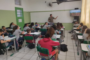 Palestra sobre o Programa Município VerdeAzul na EE Theodorico de Oliveira
