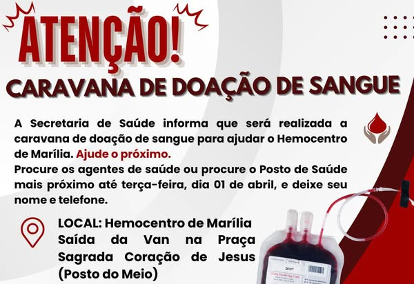 Participe da Caravana de Doação de Sangue e Salve Vidas!