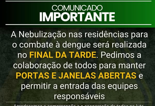 Nebulização Residencial Contra a Dengue