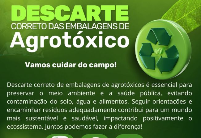 Descarte Correto das Embalagens de Agrotóxico