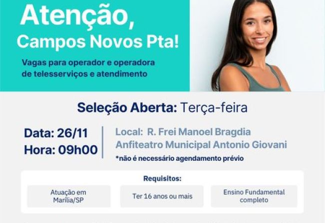 Oportunidade de emprego! ????