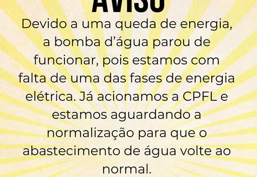 Abastecimento de Água Interrompido