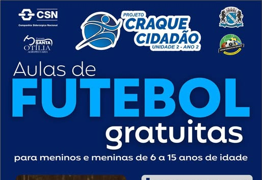 Inscrições Abertas para o Projeto Craque Cidadão