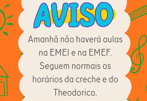 Aulas Suspensas na EMEI e EMEF