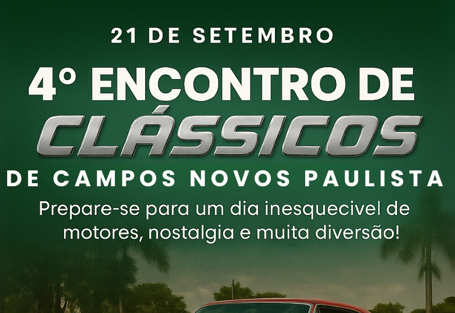 4º Encontro de Carros Clássicos de Campos Novos Paulista