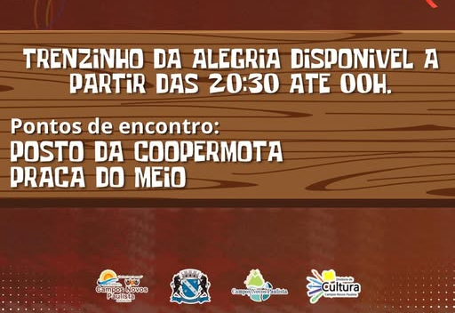 Trenzinho da Alegria na Festa Junina!