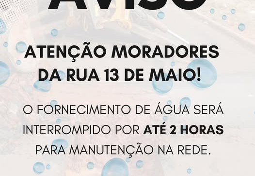 Interrupção Temporária no Abastecimento de Água