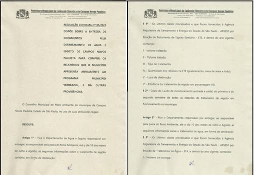 Deliberação 01 do COMDEMA – Resolução Sobre Entrega de Documentos ao PMVA