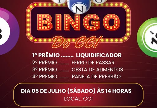  É Dia de Bingo no CCI! Diversão, Prêmios e Alegria te Esperam!